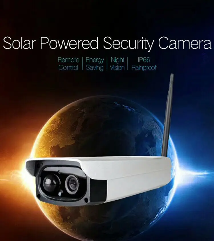 

SmartYIBA 1080P Solar Powered Wifi IP Camera Security Camera Infrared Night Vision Rainproof HD Camera Surveillance System