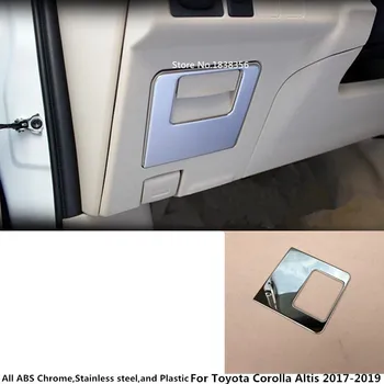 

Car style trim handle stainless steel Glove Co-Driver Container switch Storage case box For Toyota Corolla Altis 2017 2018 2019