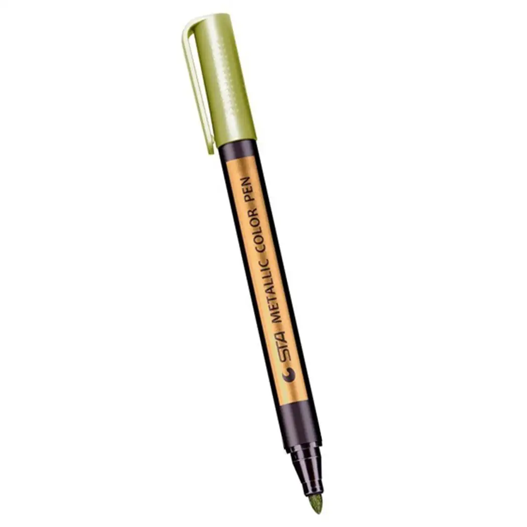 Металлические цветные маркеры ручки скрапбукинга стекла письма не токсичный маркер 1 пластиковые ручки - Цвет: type6