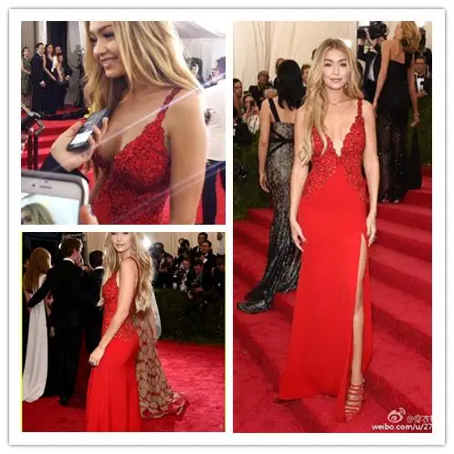 gigi hadid met gala red dress