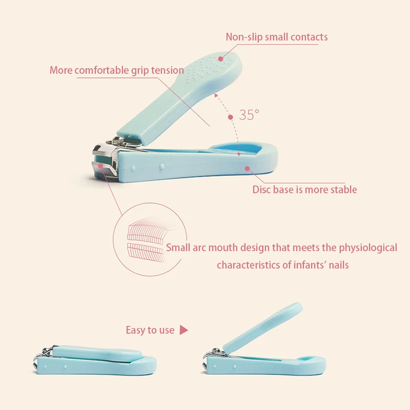 4 шт. новорожденных ногтей Резак Детские маникюрный набор младенческой Nail Clipper с