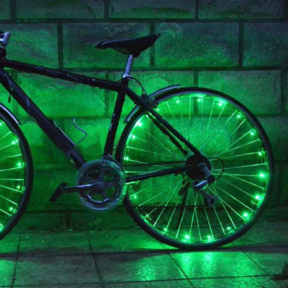 Discount bicycle light usb rechargeable tail light led in 20 LED Bike Bicycle Cycling Rim Lights LED Wheel Spoke Light String Strip Lamp 4