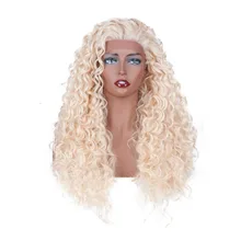 Красивые Новые#613 цвет Длинные из натуральных вьющихся волос Искусственные парики термостойкие волокно ВОЛОС бесклеевые синтетические волосы на кружеве