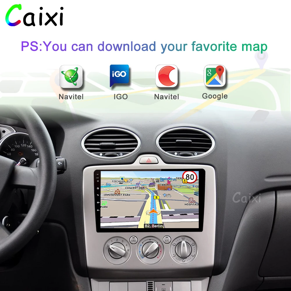 Cena CAIXI Car Android 8.1 odtwarzacz multimedialny dla Ford Focus Exi MT AT 2 2004 2005 2006 2007 2008 2011 Radio samochodowe nawigacja GPS