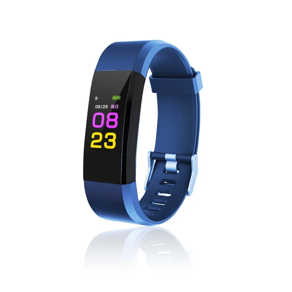 

GEMIXI 0.96inch IPS Color Smart Watch Bracelet Heart Rate Monitor Bluetooth LE 4.0 Smart Wristwatches for Android dropship