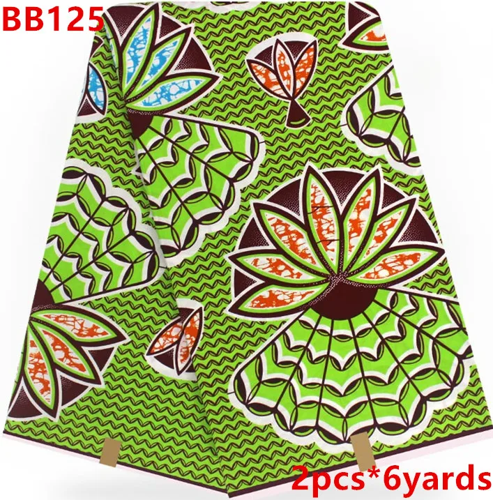 Tissus воск африканская восковая печатная ткань высокого качества ткани для пэчворка африканская ткань 12 ярдов Хлопок Анкара ткань BB125