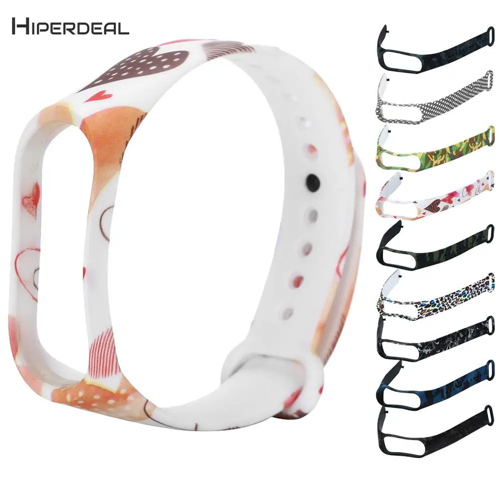 

For Xiaomi Mi Band 3 BraceletReplacement Silica Gel Wristband Band Strap Flowers For MIband3 MI3 Band3 QIY06 D23