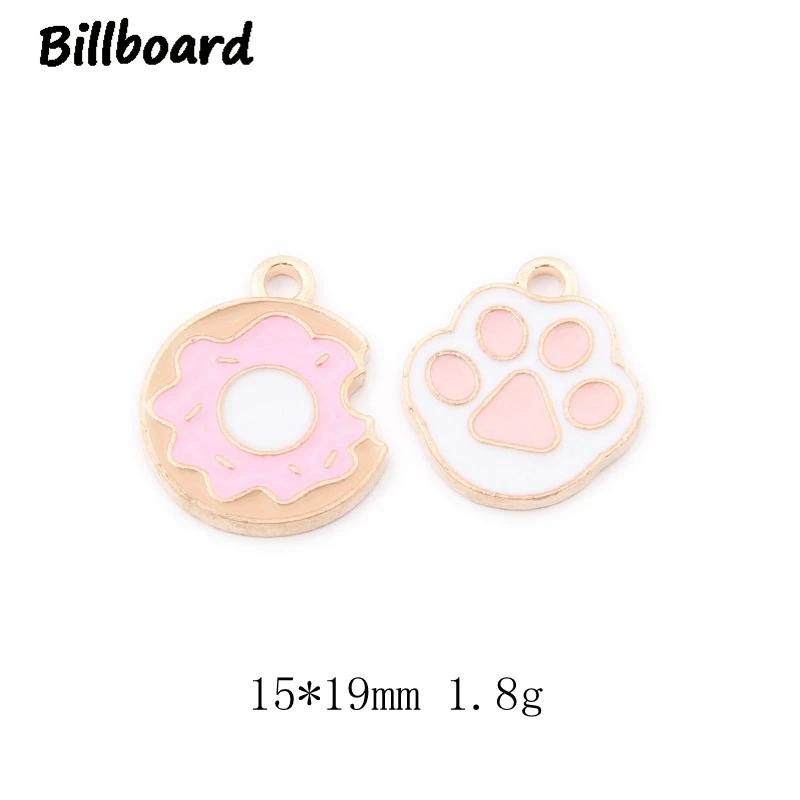 

Enamel Charms for Jewelry Making Zinc Alloy Trendy Metal Paw Pendant 10pcs/bag