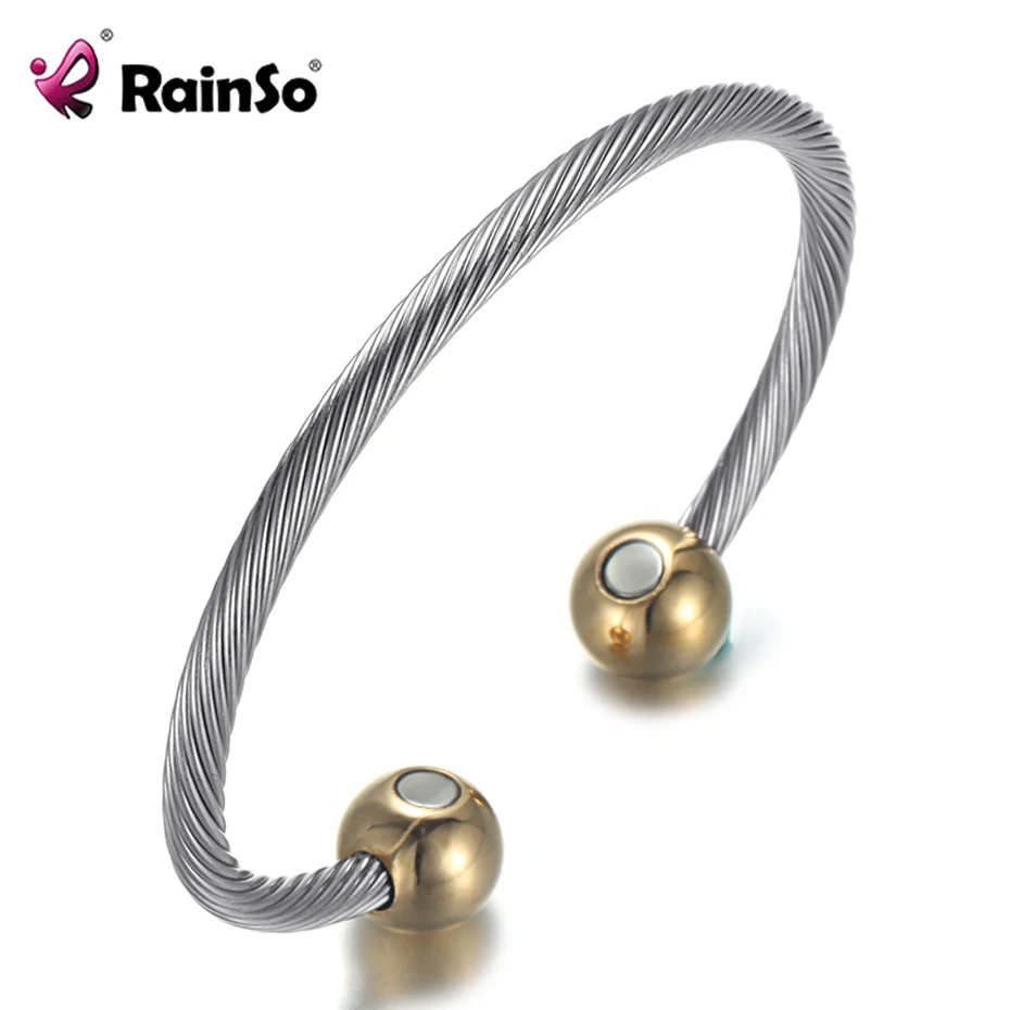 

RainSo Copper Bracelets & Bangles for Women Health Magnetic Adjustable Charm Wire Cubic Bangle TOP SALE Drop-ship Jewelry