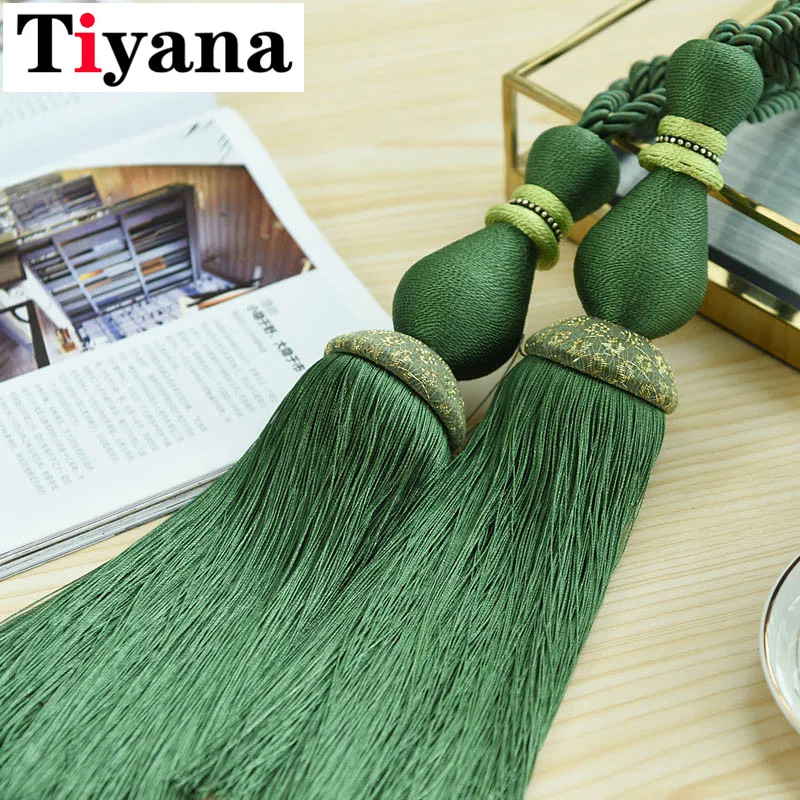 

Rope tassel Buckles Synthetic Hair Tassel White Curtain Tie Backs Living Room Accessories Tieback Single Ball CP118N