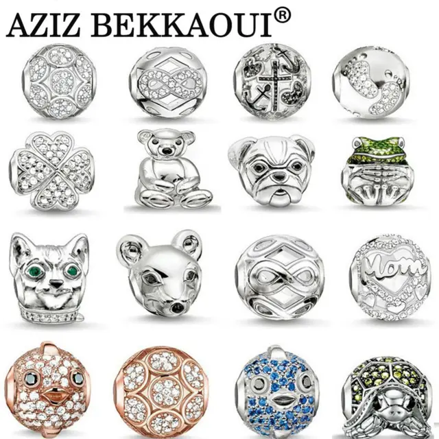 Mixed Diy Silver Plated Karma Beads Fit For Necklace Bracelet Mixed Diy Silver Plated Karma Beads Fit For Necklace Bracelet Crystal Animal Charms Men