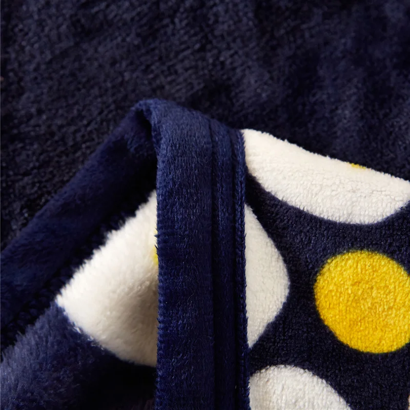 Svetanya Флисовое одеяло с принтом, постельные принадлежности, диван, плед, простыня, покрывало, темно-синий