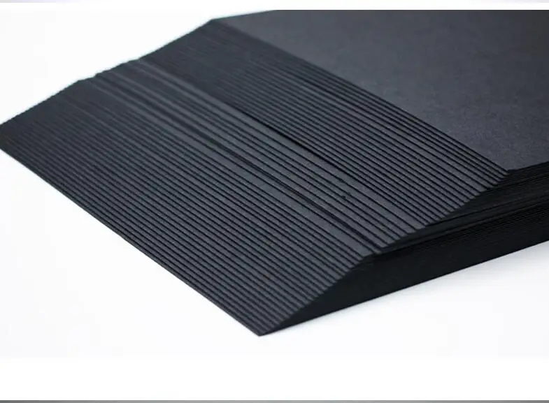 

250GSM/300GSM/400GSM A4 Size Thick Kraft Paper Cards Black Card Paper Blank Thick Paper Card Kraft Greeting Card 50 Sheets