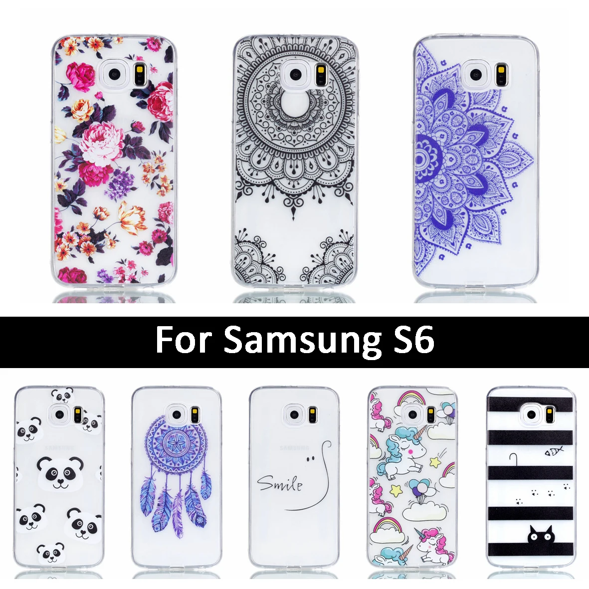 Mobile Phone Case Fundas For Samsung Galaxy S6 G920 G920F Protective Cover S 6 Cute Soft TPU Silicone Cases |