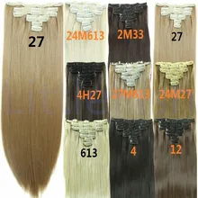 Hot Sexy Hairpiece Products Straight Clips in False Hair Styling Synthetic Clip In Hair Extensions Long Heat Resistant Fake Hair