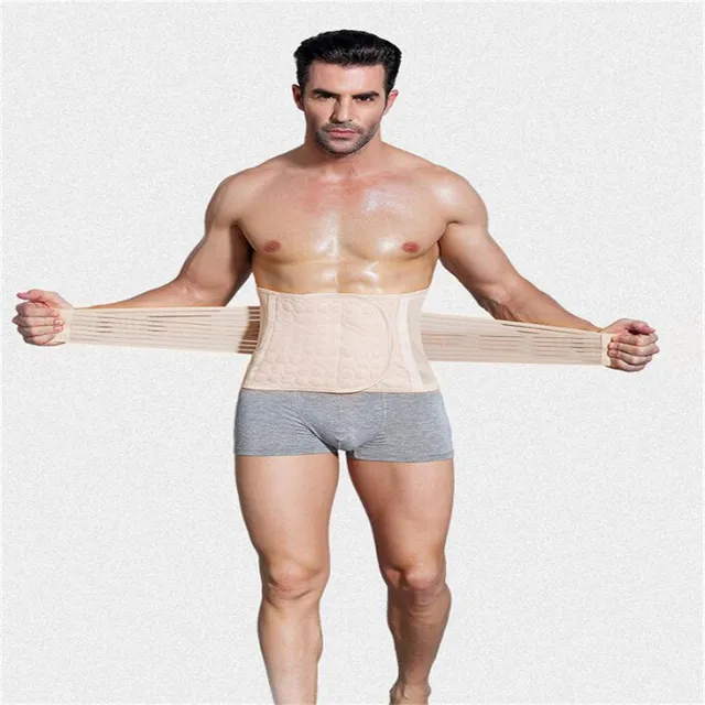 Men's Adjustable Double Compression Waist Slimming Belt Men Compression Waist Trimmer Waist