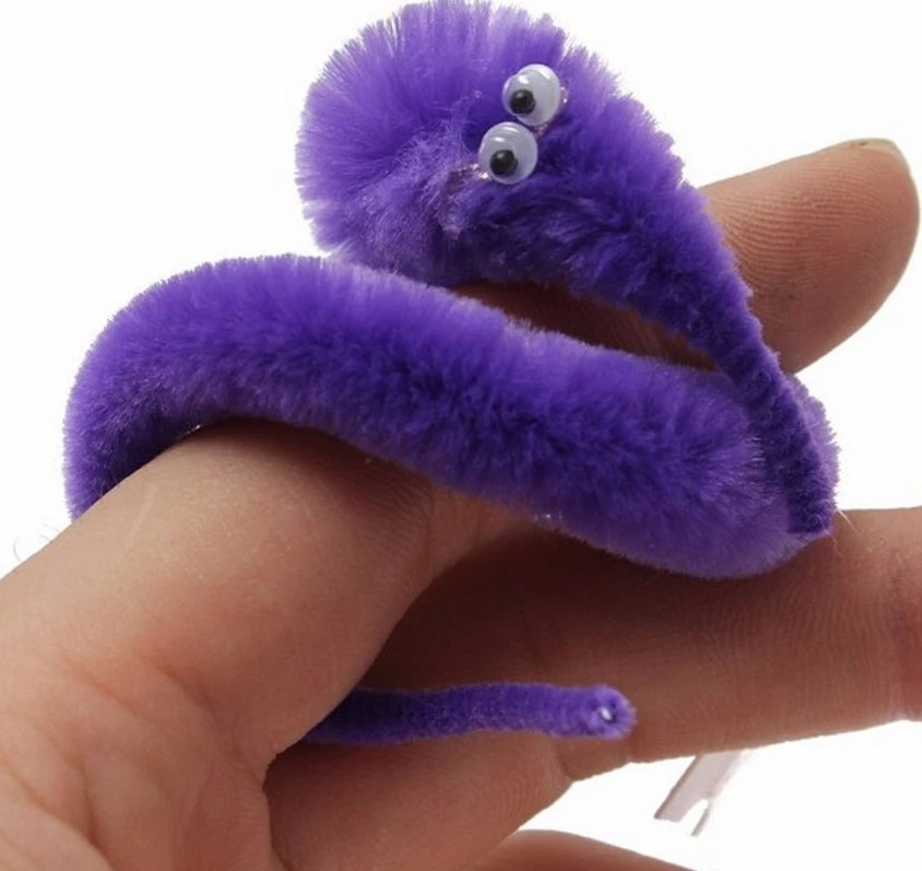 magic twisty fuzzy worm
