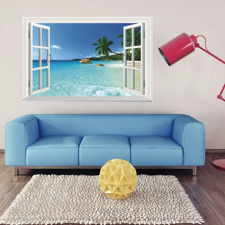 Adhesivo-de-pared-con-paisaje-3D-con-ventana-de-mar-de-playa-extra-ble-3D-decoracion