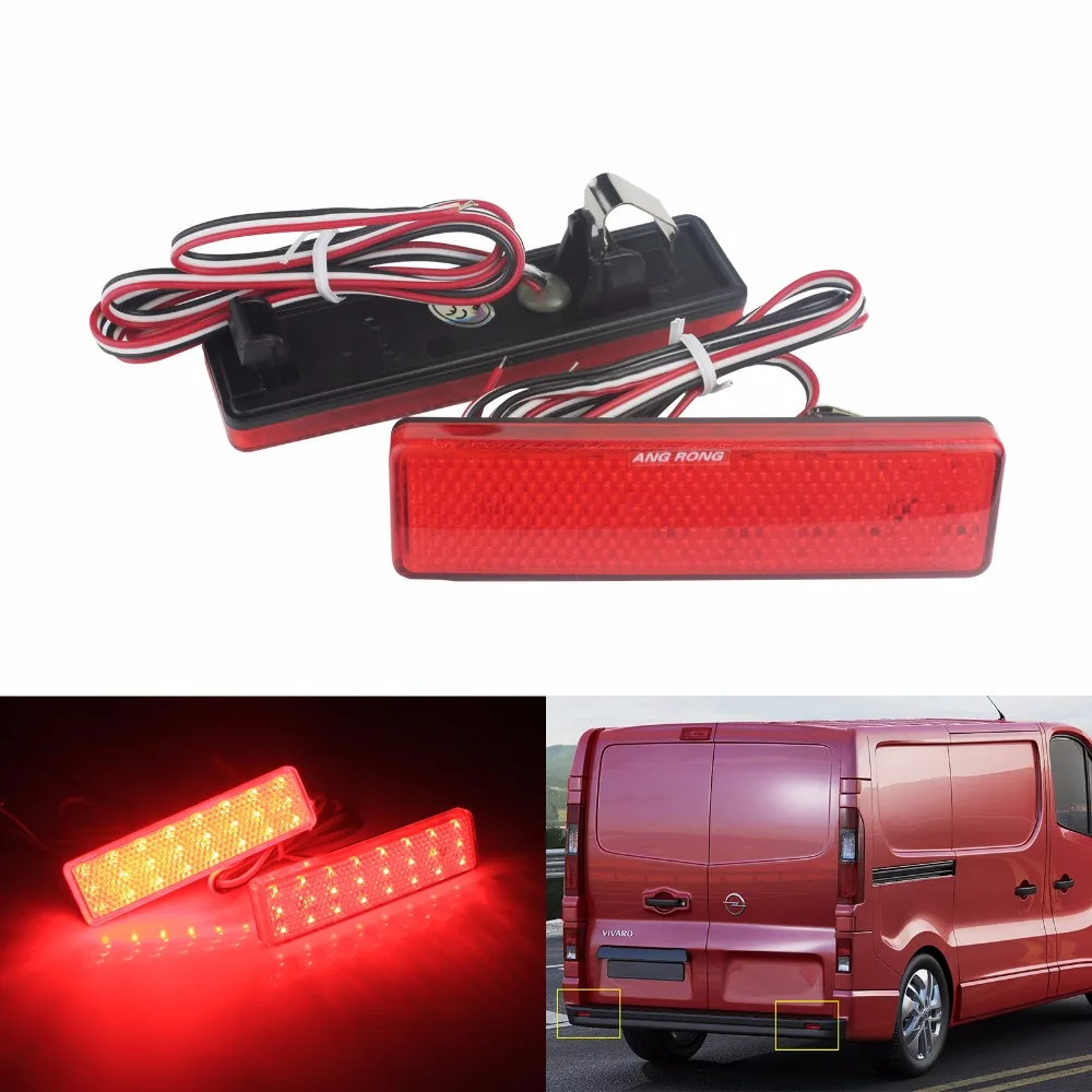 2x LED Réflecteurs Pare Choc Arriere Opel Vauxhall Vivaro Movano Renault Master
