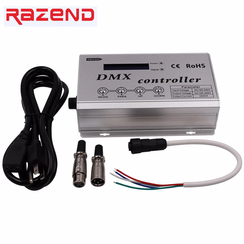 110V 220V RGB Led DMX Decoder Console Controller Dimmer for 110V/220V