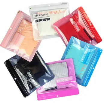 

100pcs 15.5x18cm General Plastic Men/Women Underwear Ziplock Packaging Bag Small Convenient Travel Outside Short Bag