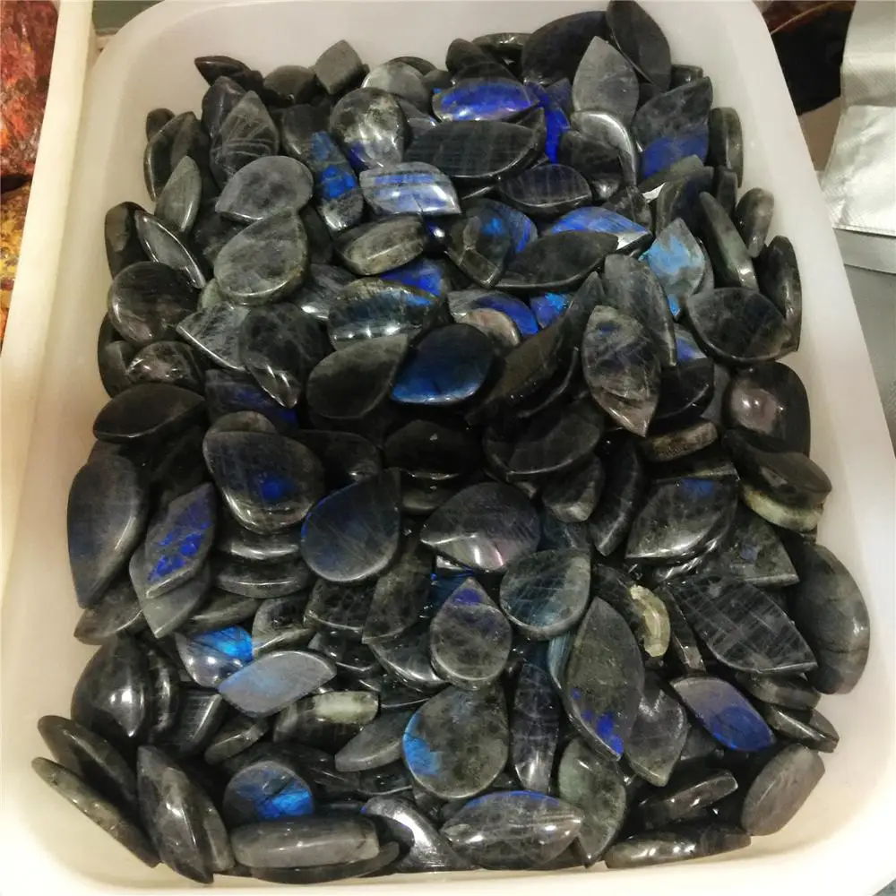 1 шт. натуральный камень Лабрадора прозрачный кристалл синяя капля воды форма