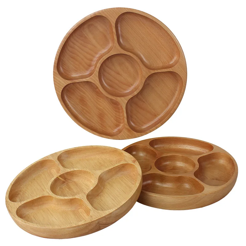 Резиновый Бук натуральный деревянный пищевой орех закуски конфеты организованные лотки для хранения деревянные столовые приборы сушеные фрукты гайка в виде пластины
