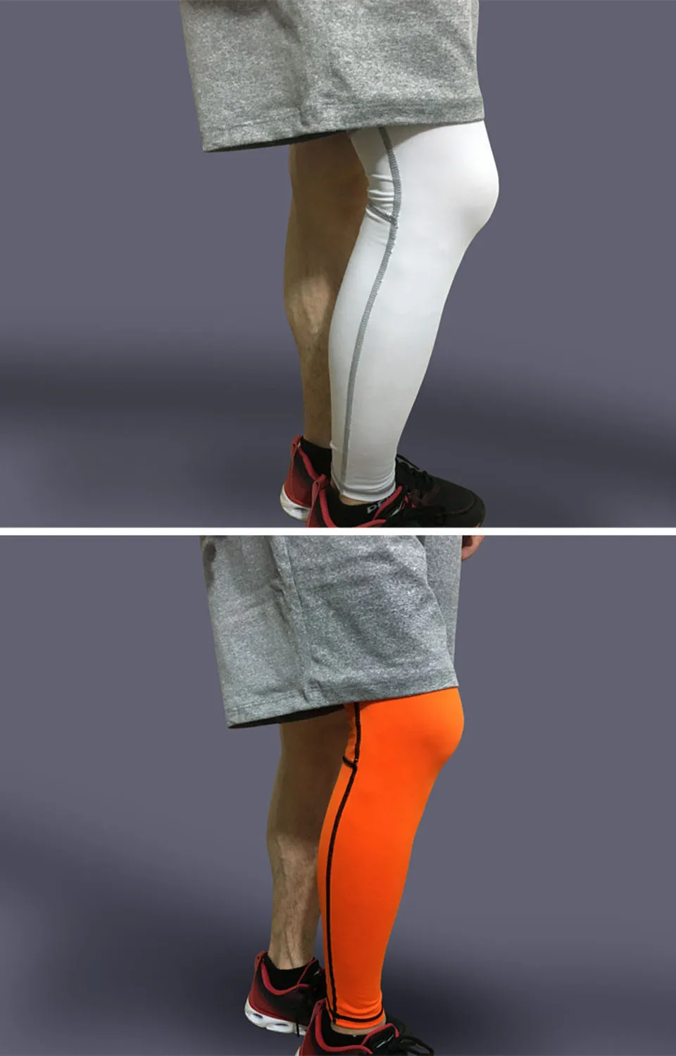 1 шт. Для мужчин Спорт Баскетбол штанины силиконовые противоскользящие длинные наколенники лайкра дышащий до колена Поддержка бандажа Pad протектор