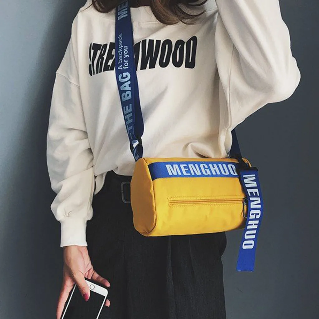 Женская летняя цветная сумка на плечо, женская модная сумка в стиле хип-хоп с надписью