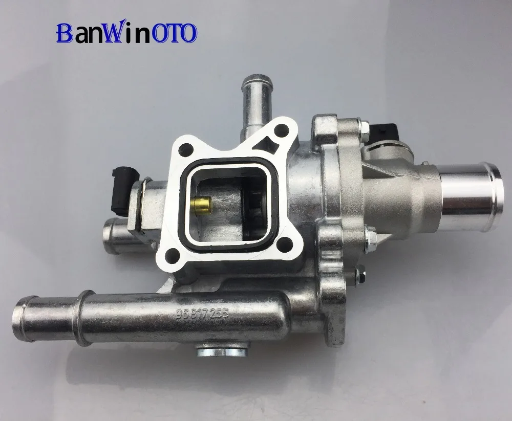Capa para Chevrolet Aveo com Sensor 55579951 de Alumínio do Motor de Refrigeração Termostato Habitação Assembléia Cruze Sonic 251922 251919928 9 chevrolet cruze sonic aveo com sensor