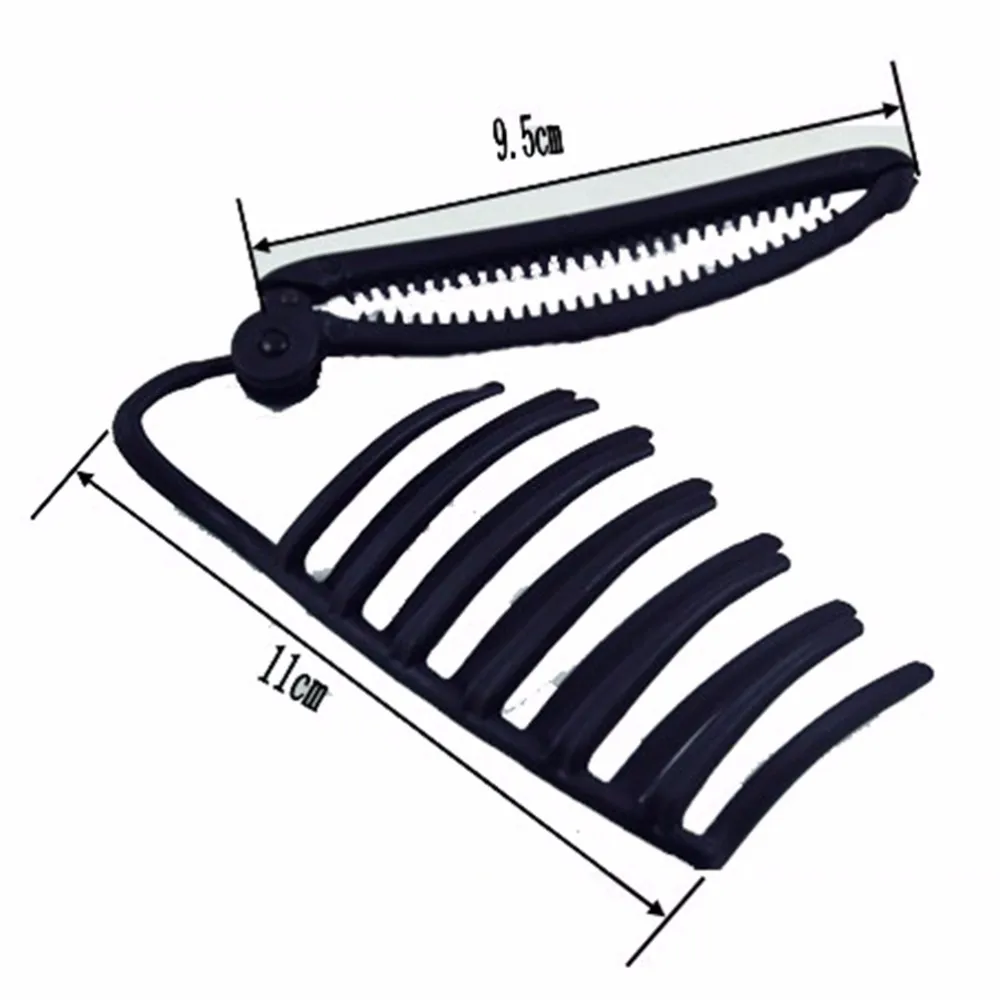 1 шт., черная расческа для волос Updo Bun и набор инструментов для завивки волос, держатель для женщин и девочек, инструменты для укладки волос
