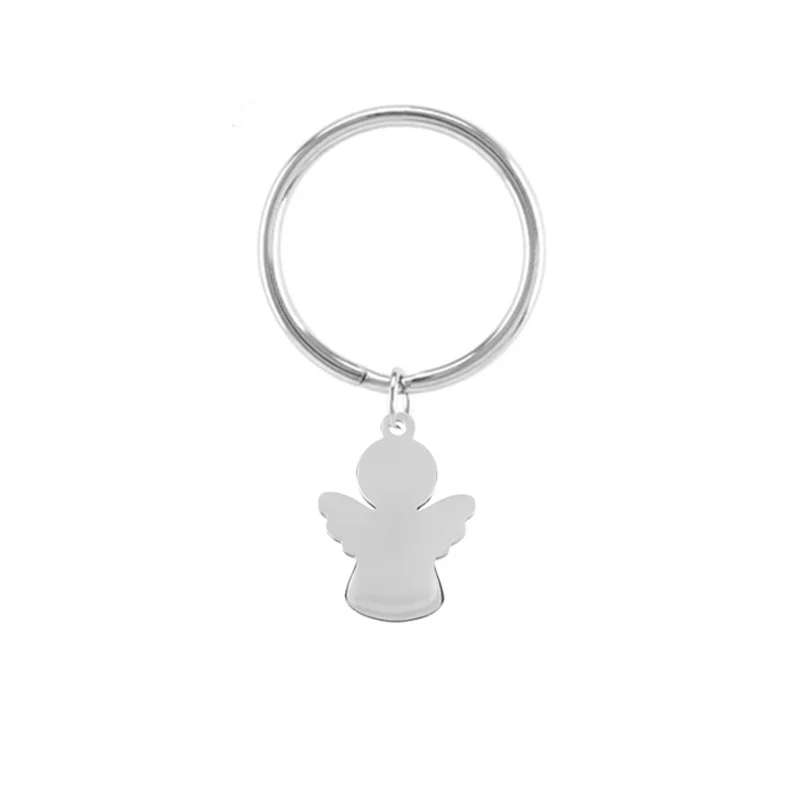Angel Charm Metal Connection Key Ring Stainless Steel Keychains Pendant Key Fob Birthday Gifts for Friend 2018 New Best Wishes Angel Charm Metal Connection Key Ring Stainless Steel Keychains Pendant Key Fob Birthday Gifts for Friend 2018 New Best Wishes