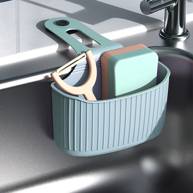

Kitchen Sink Shelf Sponge Drain Holder Storage Rack Basket Wash Cloth Bathroom Soap Shelf Organizer Suction Cup Accessories
