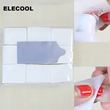 Elecool 900 шт. Масло для полировки ногтей салфетки Дизайн ногтей советы wrapes Полотенца Маникюр чистым протрите хлопок ворса колодки Бумага ногтей инструмент