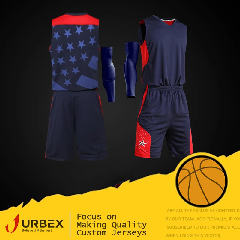 

URBEX Custom Star Basketball Jerseys Uniform Personalize Blank Plain Set DIY Your Own Team Kit Customize Design Logo XF1001