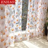 ENHAO Modern Sun Floral Tulle Curtains for Living Room Bedroom Kitchen Luxury Sheer Curtains for Window Tulle Curtains Drapes ► Photo 3/6