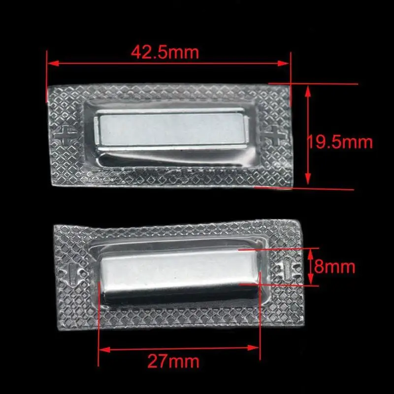 5 пар металлических скрытых невидимых пришивных магнитных защелок прямоугольник 27x8x3 мм ПВХ закрытие кошелек застежка прозрачные сумочки кнопка