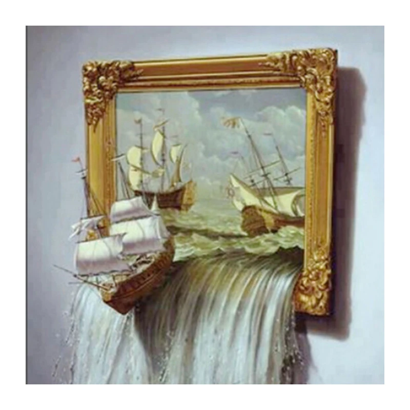 In sailing 40x40cm Needlework Diamond Embroidery Painting Home Decor Diamond Mosaic Pattern Full Square Diamond Painting (2)