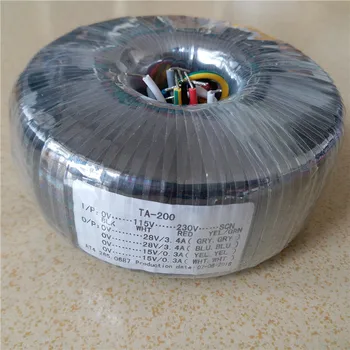 

2*28V 3.4A 2*15V 0.3A Toroidal transformer copper 115V-230V input custom transformer 200VA for power supply
