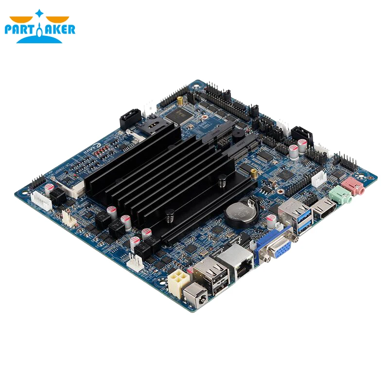 Настольные материнские платы Mini ITX без вентилятора с процессором J1900 2 lan 6 com hdmi и