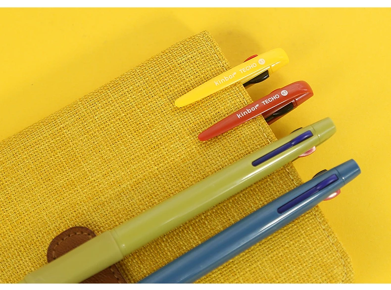 4 шт./лот, базовая Минималистичная шариковая ручка, 3 цвета, цветная Шариковая ручка для школы и офиса, журнал поставок