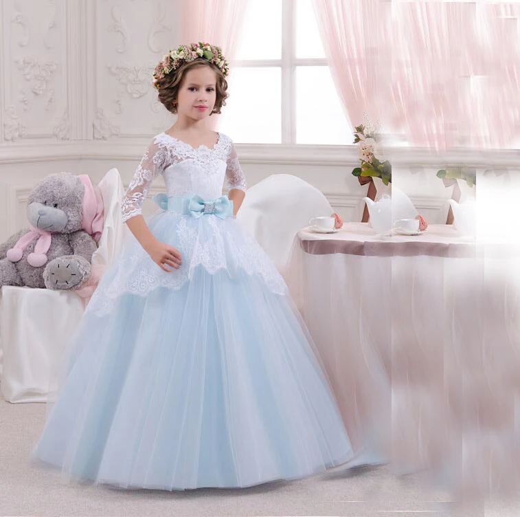 cheap wedding dresses girls summer 2016 for 12 year kids royal blue