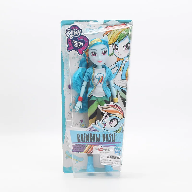 Игрушки My Little Pony Equestria Girls Rainbow Dash Флаттершай Сумерки ПВХ фигурки пони Классический Стиль Коллекция кукол - Цвет: rainbow dash