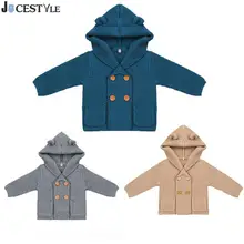 Baby Sweater Baby Girls Cardigan With Ears Newborn Boys Knitted Jackets With Hood Spring Kids Jacket Hooded Coat Girls Sweaters