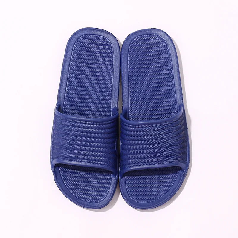 Летние модные мужские сандалии повседневные 8 цветов домашняя обувь нескользящие шлепанцы для ванной летние сандалии на мягкой подошве вьетнамки мужские - Цвет: dark blue