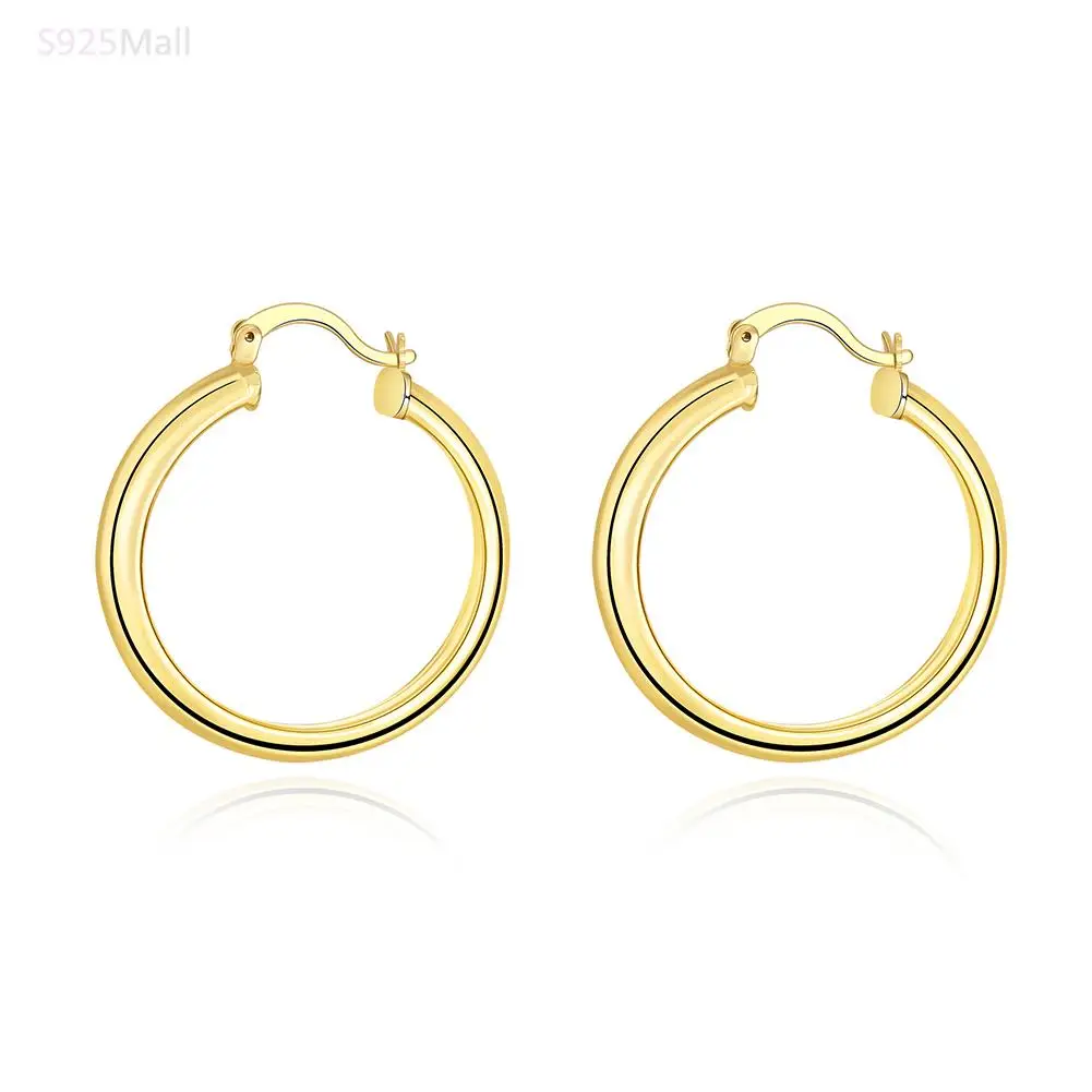 Europe Style Celebrity Exaggerated Big Hoop Circle Earrings 24k Gold-color Earring For Womens Fashion Letter O Jewelry Gift | Украшения и
