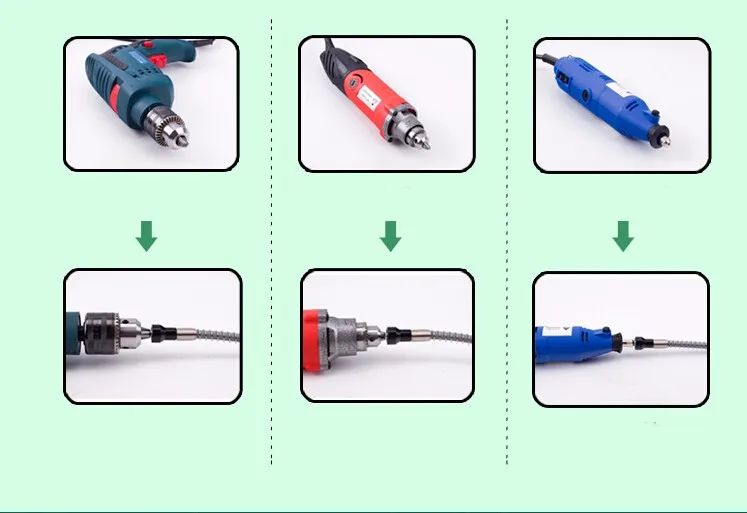Универсальный гибкий вал с быстрозажимным патроном 105 см 1/"(3,175 мм) разъем подходит для шлифовального станка Dremel
