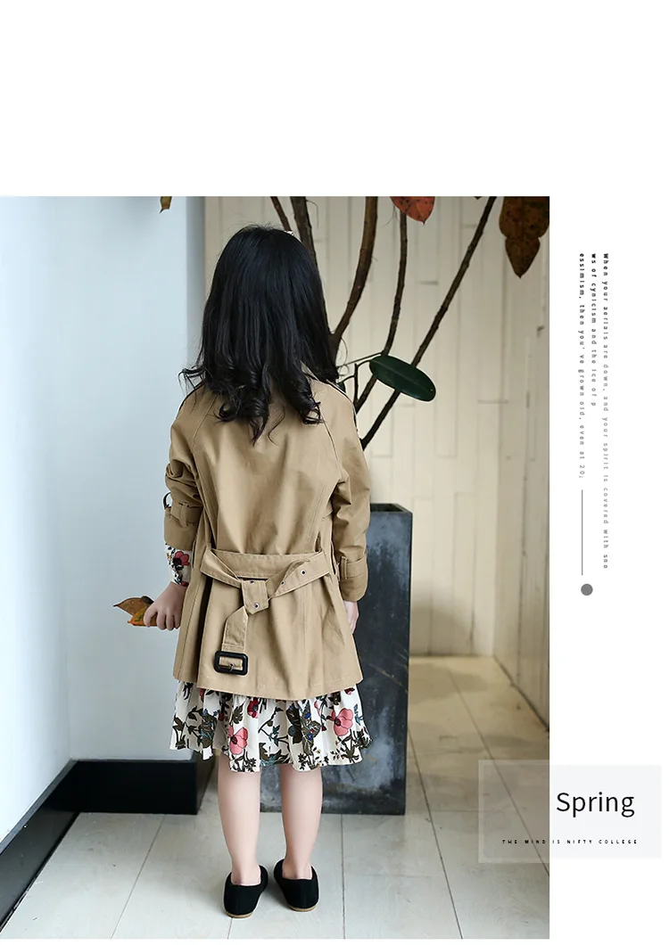   long autumn spring coat for girls 2017 khaki trend coats tops little teenage girls coats size 12 14 10 8 6 5 children lcothing 5 6 7 8 9 10 11 12 13 14 15 16 years old little big teenage girls coat for girls autumn spring coat girls  (17)