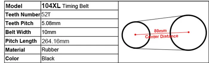 timing belt 104XL