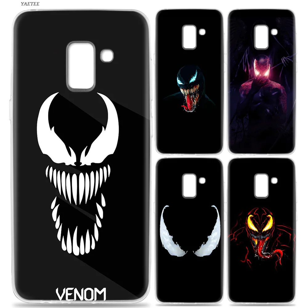 

Offical Original Painted Soft Case For Samsung Galaxy J4 J6 Plus J3 J5 J7 J8 J2 Pro 2018 2016 Cover Venom Marvel